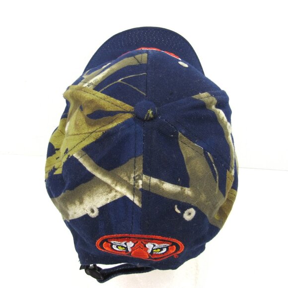 Auburn University Tigers Embroidered Logo Men's Blue Realtree Strap Back Cap Hat - Picture 5 of 8